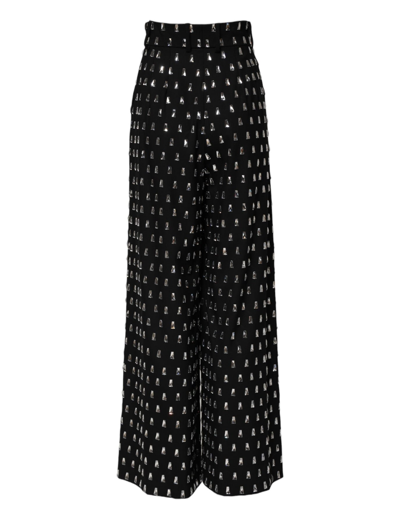 Pantalon large noir orné de cristaux Dolce &amp; Gabbana
