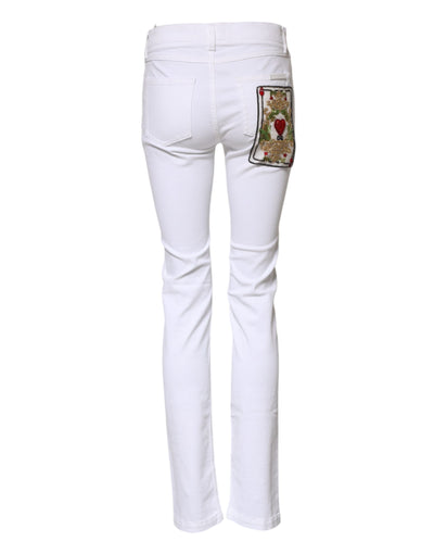 Jean skinny taille moyenne blanc GRACE de Dolce &amp; Gabbana 