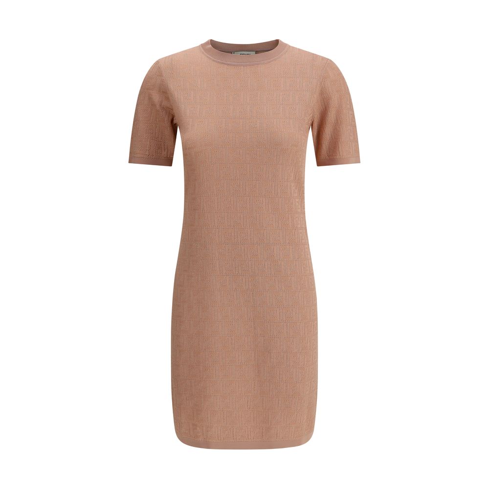 Fendi FF-patroon midi-jurk