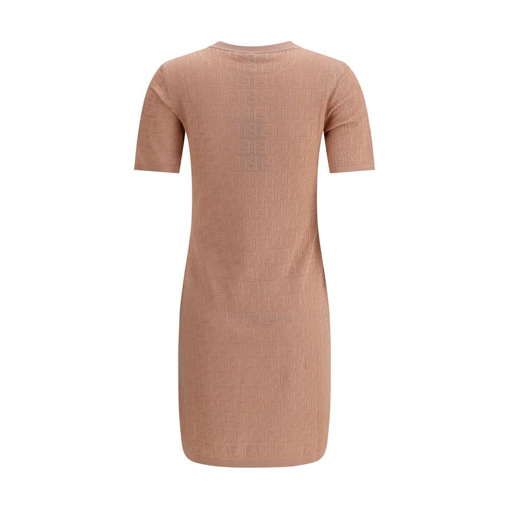 Fendi FF-patroon midi-jurk