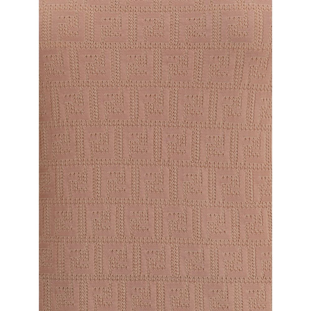 Fendi FF-patroon midi-jurk