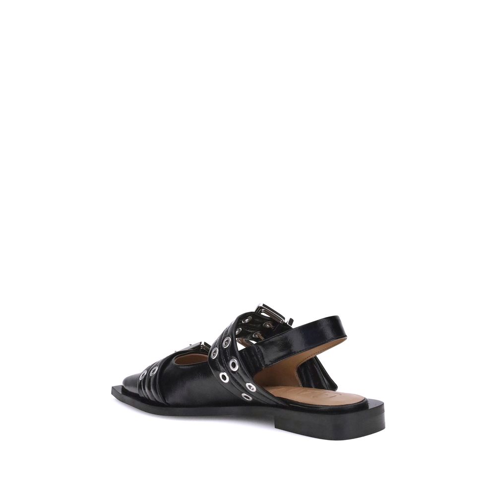Ganni Ballerina's met bandjes