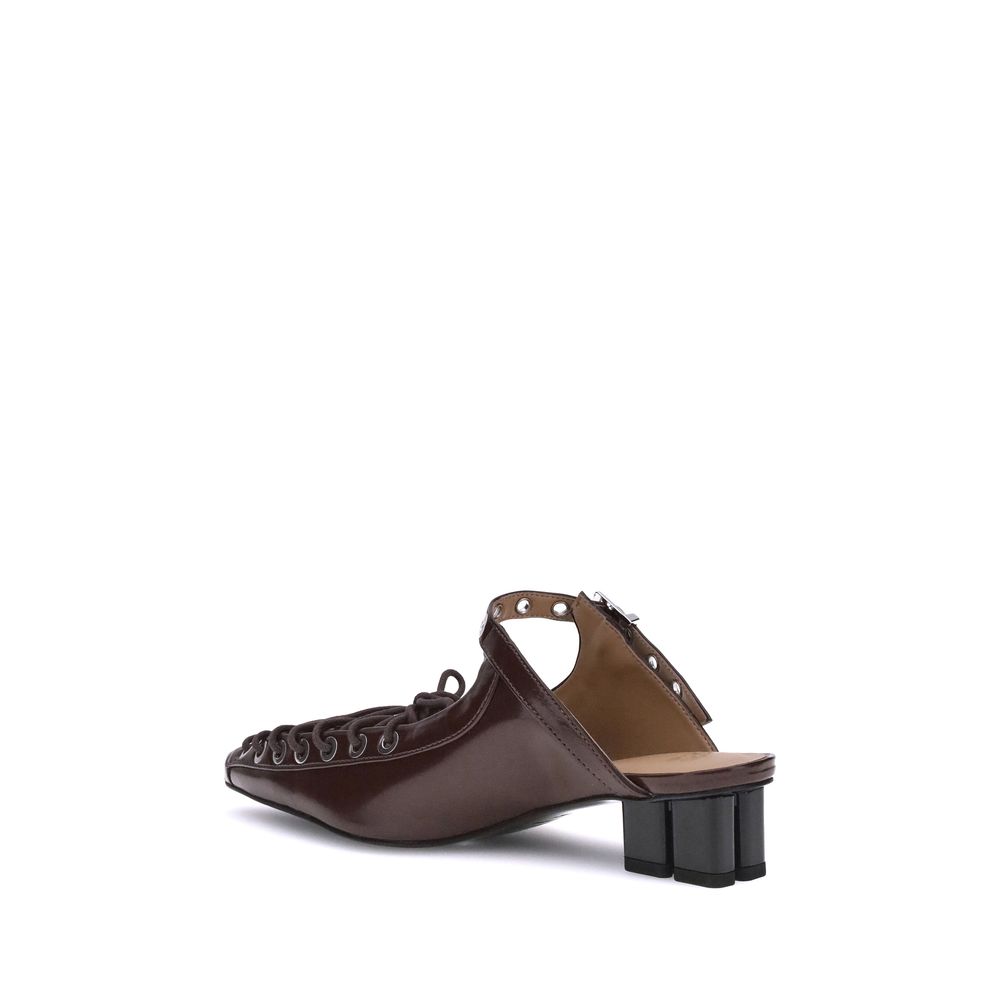 Mules à lacets Ganni Oleatex