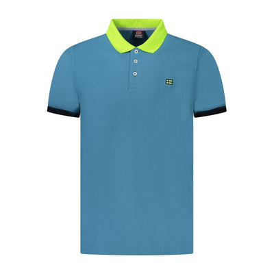 Norway 1963 Blue Cotton Men Polo Shirt
