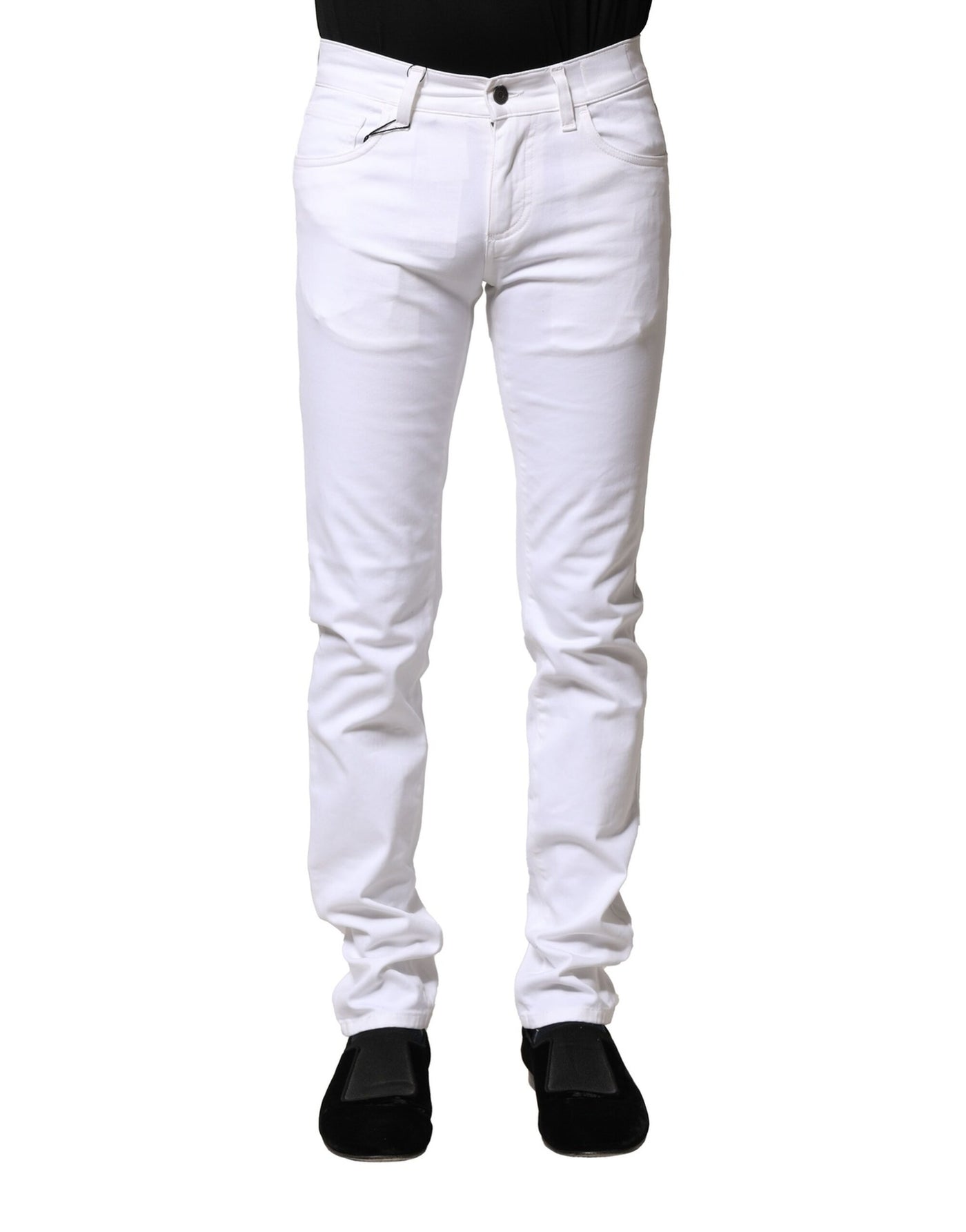 Jean skinny en coton blanc Dolce &amp; Gabbana pour homme