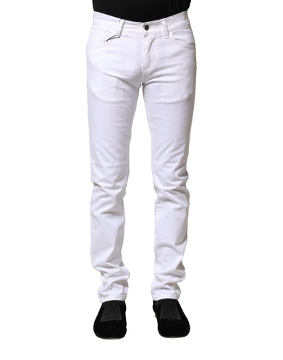 Jean skinny en coton blanc Dolce &amp; Gabbana pour homme