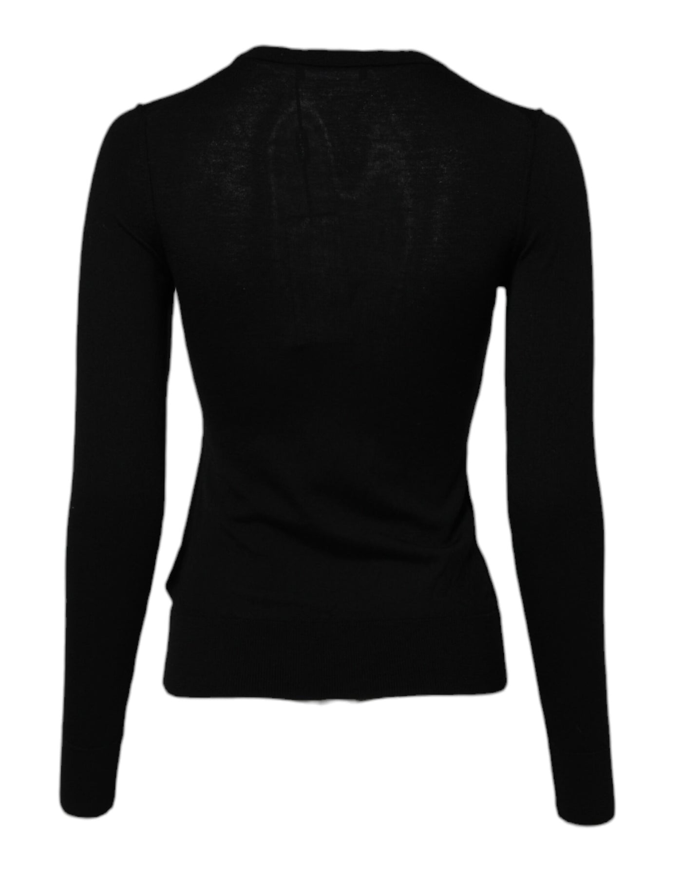 Dolce &amp; Gabbana Zwarte Wollen Gebreide Cardigan Trui