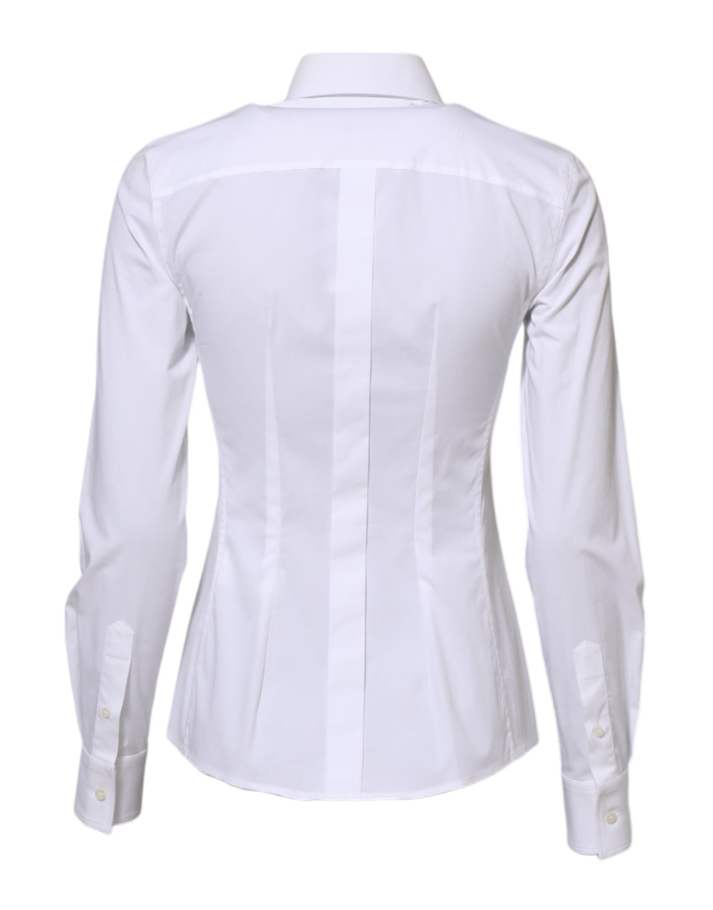Dolce &amp; Gabbana Wit Katoenen Shirt met Lange Mouwen en Kraag
