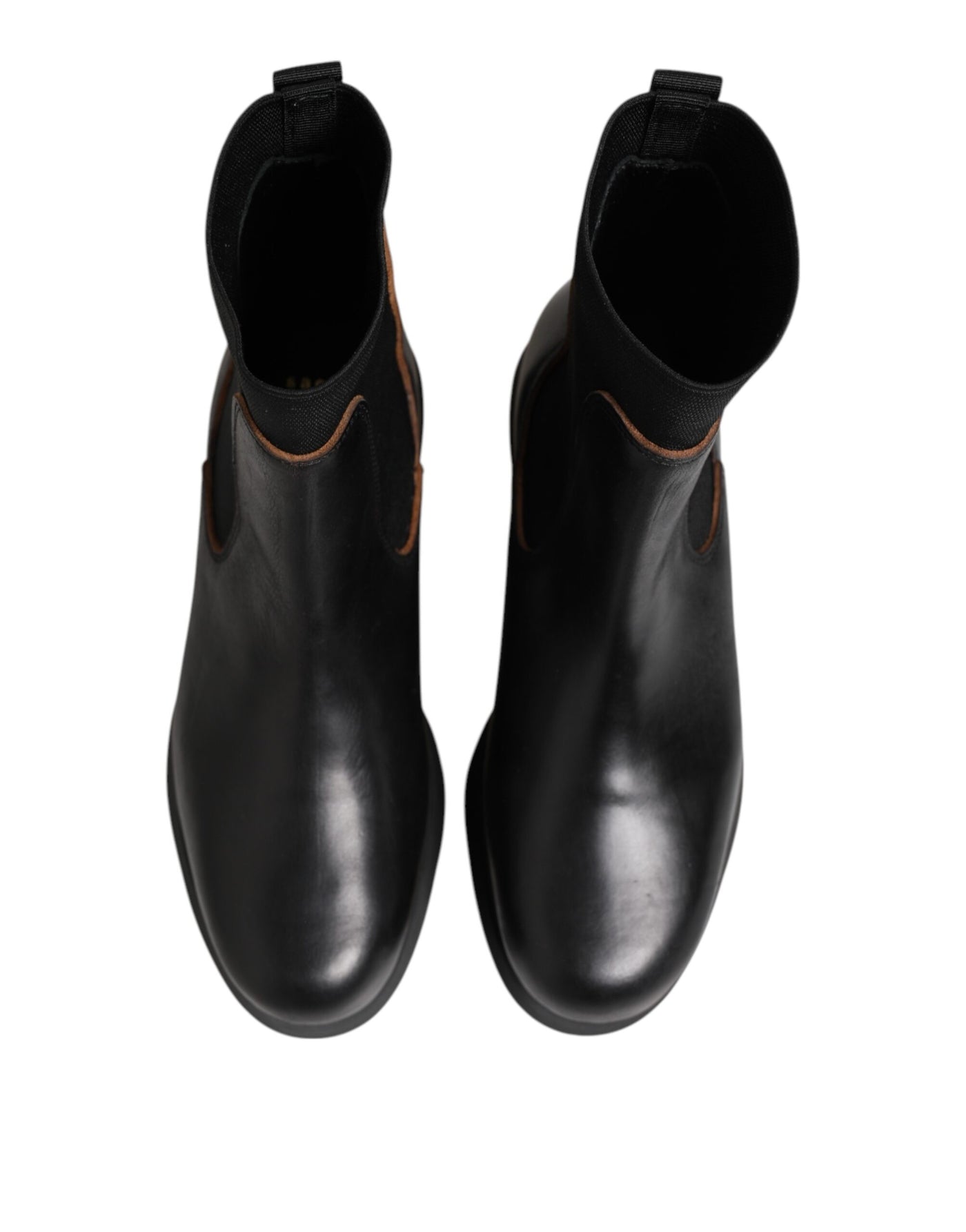 Bottines Chelsea noires en cuir Sacai pour femme