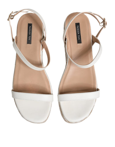 Patrizia Pepe Witte Espadrilles Enkelband Sandalen Schoenen