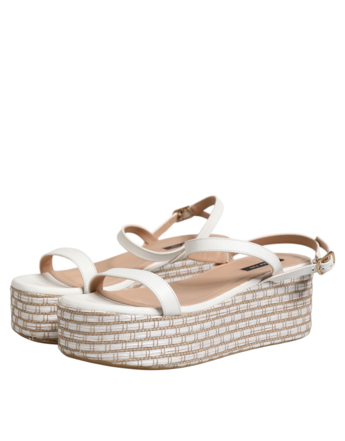 Patrizia Pepe Witte Espadrilles Enkelband Sandalen Schoenen