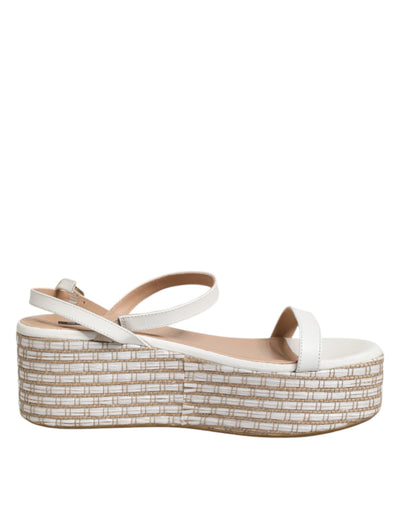 Patrizia Pepe Witte Espadrilles Enkelband Sandalen Schoenen