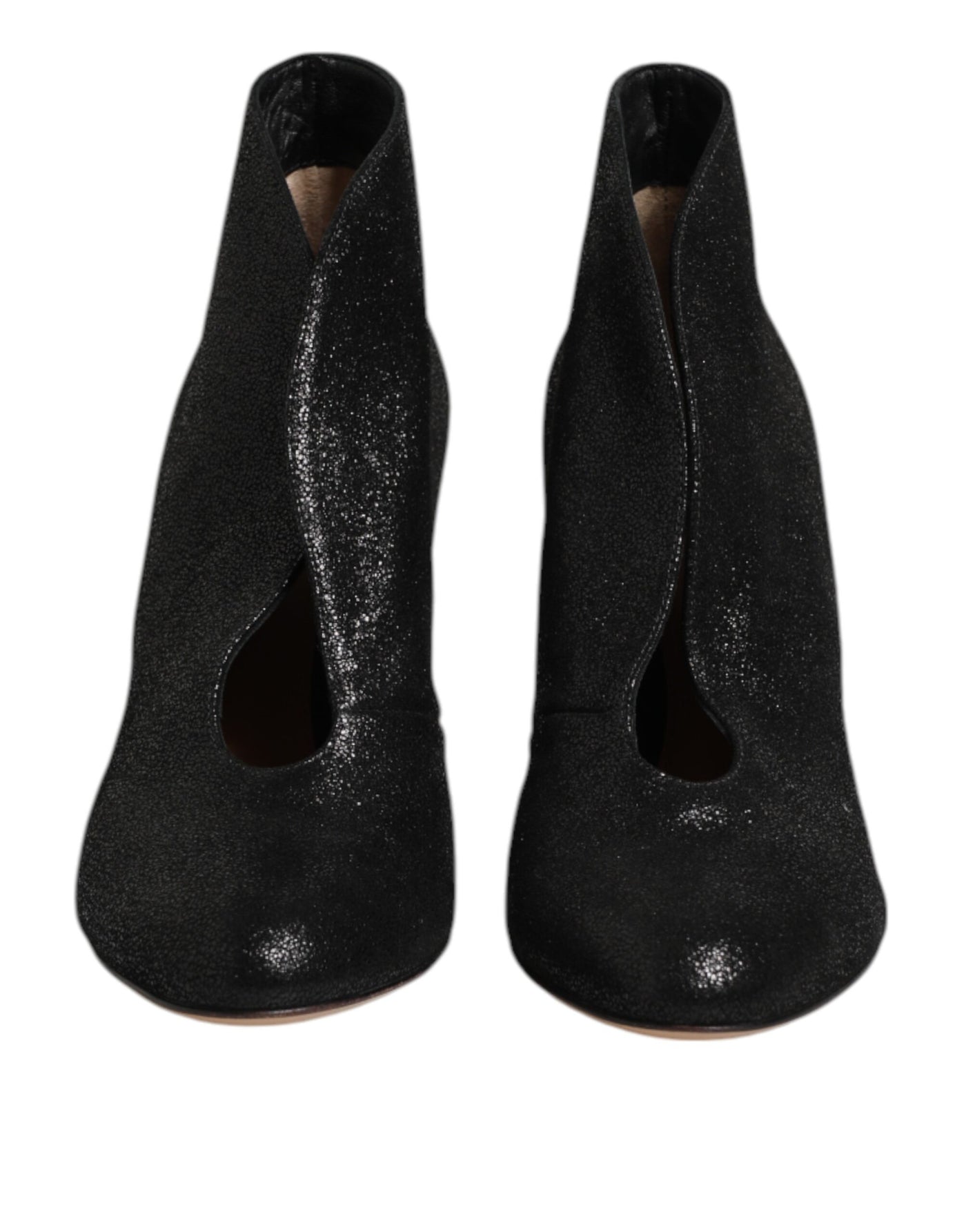 Escarpins à talons aiguilles noirs métallisés Gianvito Rossi