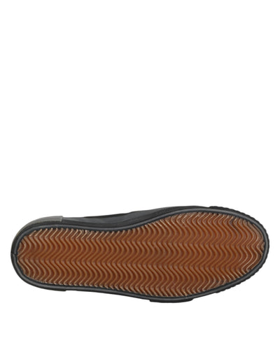 HIDE &amp; JACK Zilveren leren veterschoenen met lage bovenkant