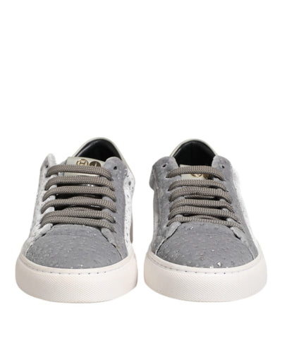 HIDE &amp; JACK Grijze suède lage veterschoenen