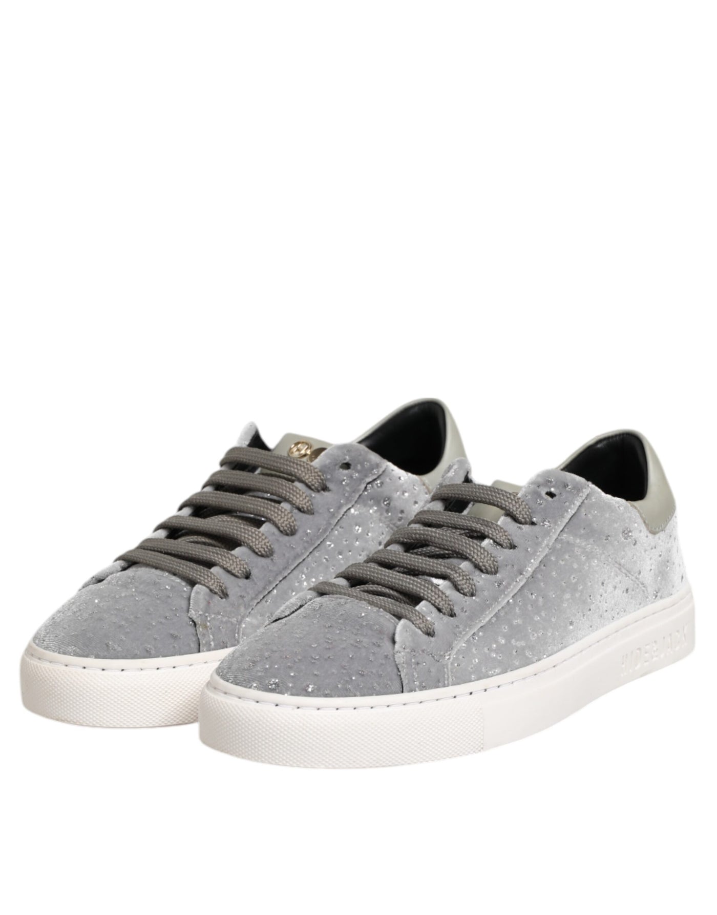 HIDE &amp; JACK Grijze suède lage veterschoenen