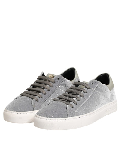 HIDE &amp; JACK Grijze suède lage veterschoenen