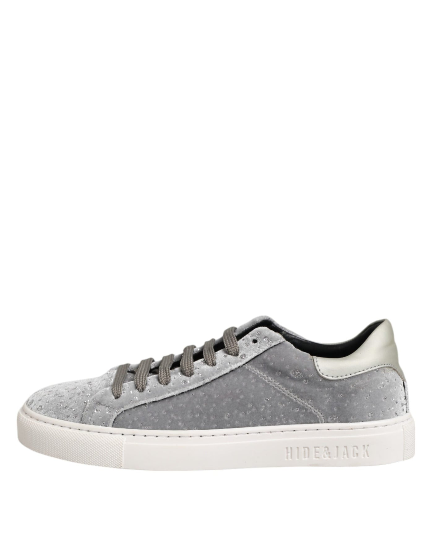 HIDE &amp; JACK Grijze suède lage veterschoenen