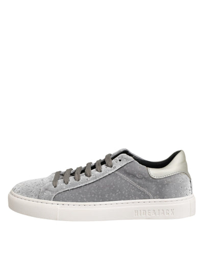 HIDE &amp; JACK Grijze suède lage veterschoenen