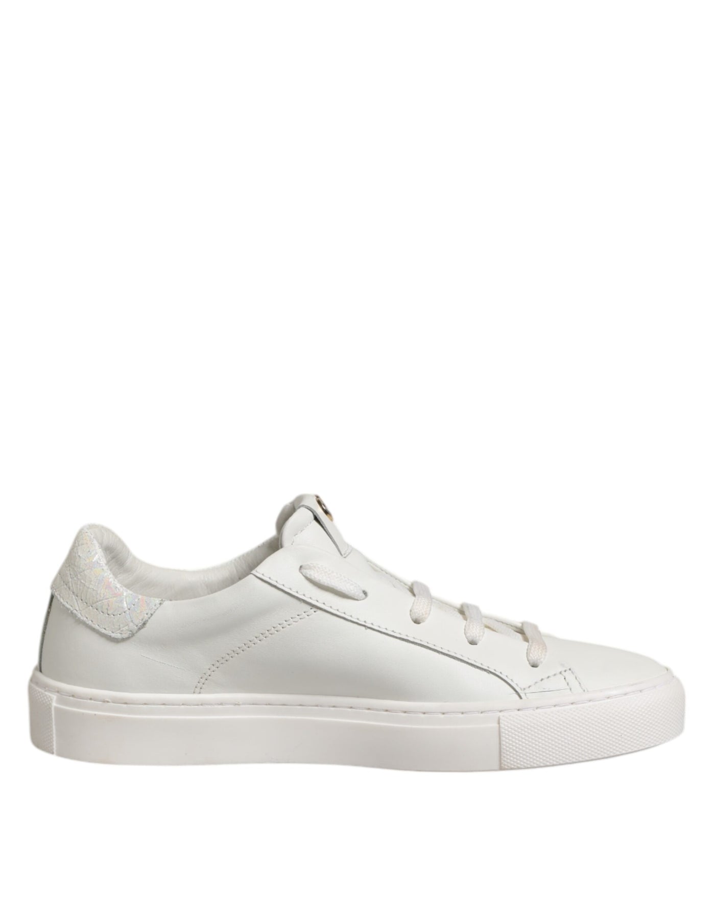 HIDE &amp; JACK Witte leren lage veterschoenen