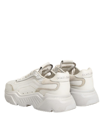 Dolce &amp; Gabbana Witte DAYMASTER Kalfsleren Sneakers Schoenen