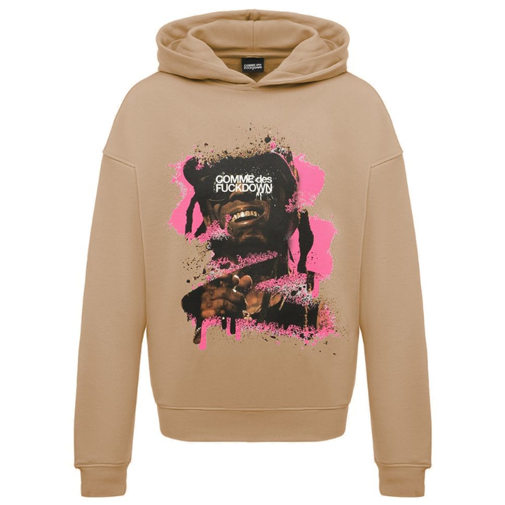 Pull en coton brun pour homme Comme Des Fuckdown
