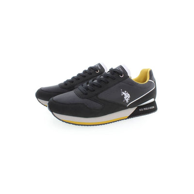 Baskets noires en polyester US POLO ASSN.