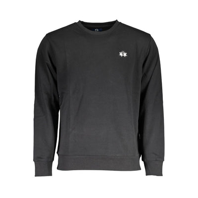 La Martina Black Cotton Sweater