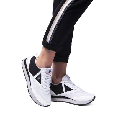 US POLO ASSN. Witte polyester sneaker