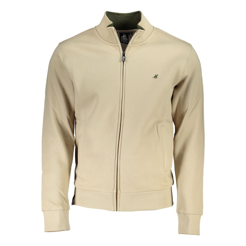 Pull en coton beige US Grand Polo