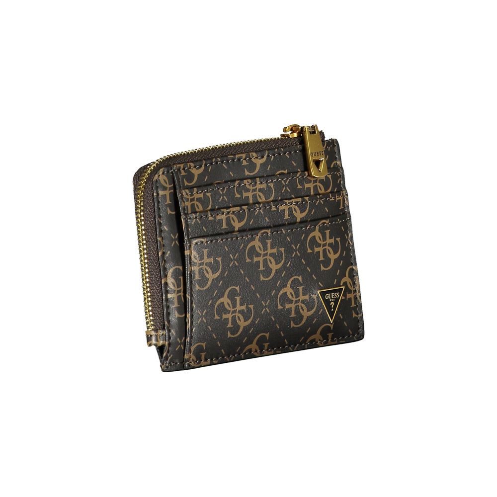 Guess Jeans Bruine Leren Portemonnee