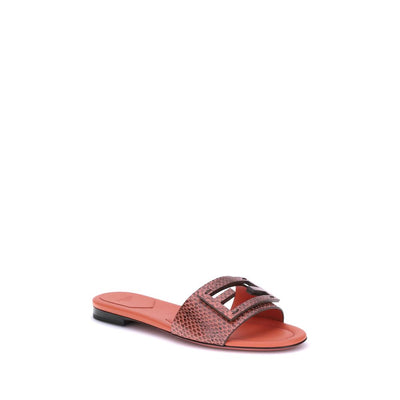 Fendi Python print sandalen