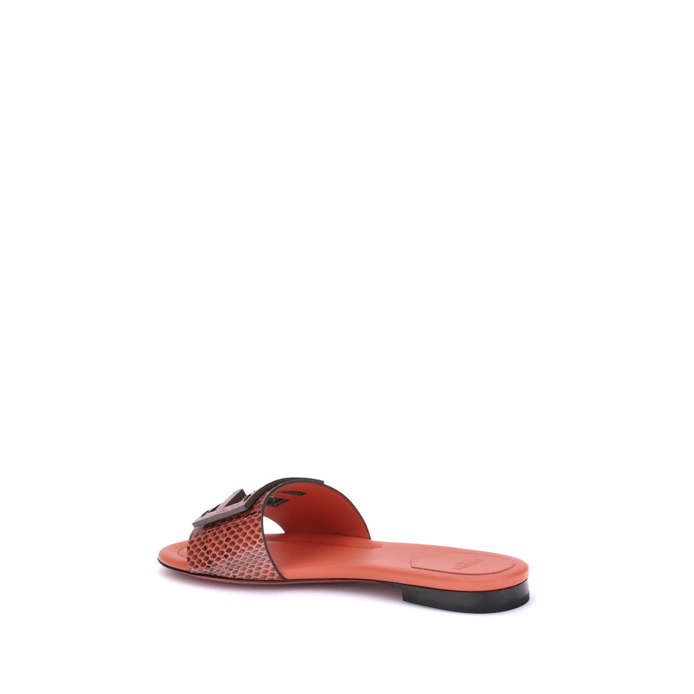 Fendi Python print sandalen