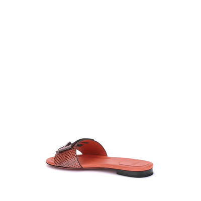 Fendi Python print sandalen