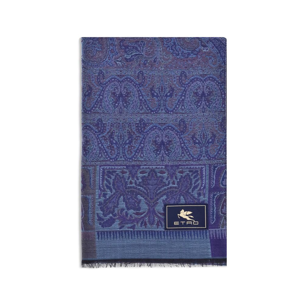 Écharpe jacquard en laine et soie Etro