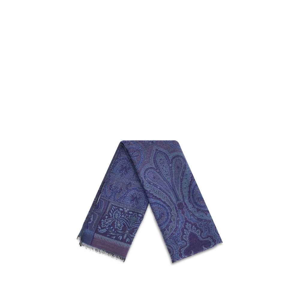 Écharpe jacquard en laine et soie Etro