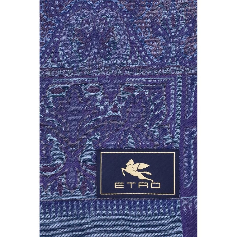 Écharpe jacquard en laine et soie Etro