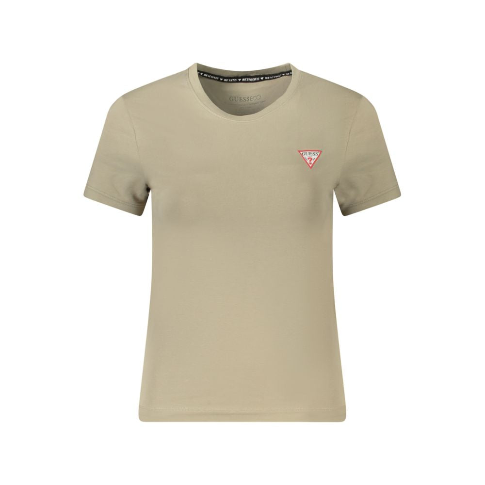 Guess Jeans Beige Katoenen Dames T-Shirt