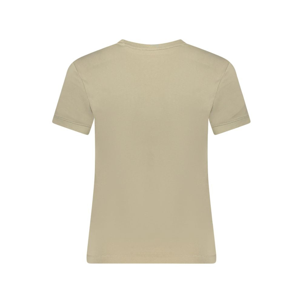 Guess Jeans Beige Katoenen Dames T-Shirt