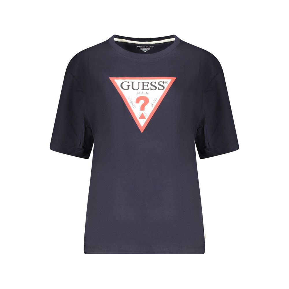 Guess Jeans Blauw Katoenen Dames T-shirt