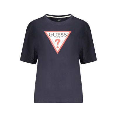 Guess Jeans Blauw Katoenen Dames T-shirt