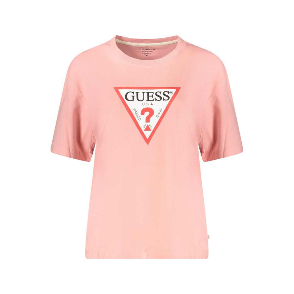 Guess Jeans Roze Katoenen Top &amp; T-shirt
