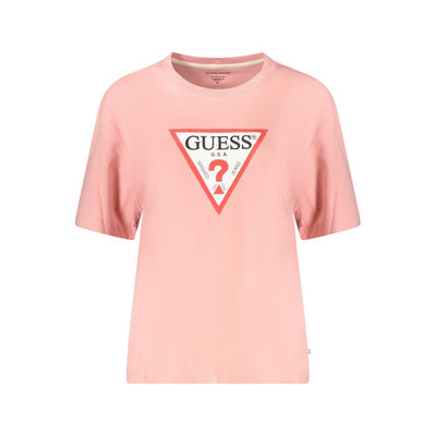 Guess Jeans Roze Katoenen Top &amp; T-shirt
