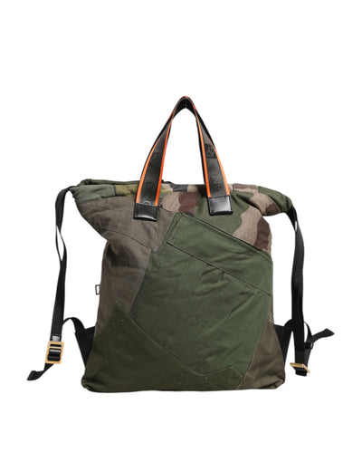 Sac à dos patchwork vert militaire Dolce &amp; Gabbana