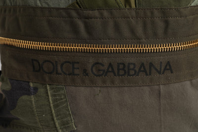 Dolce &amp; Gabbana Military Green Patchwork Rugzak Rugzak Tas