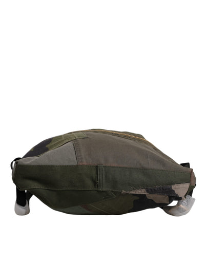 Dolce &amp; Gabbana Military Green Patchwork Rugzak Rugzak Tas