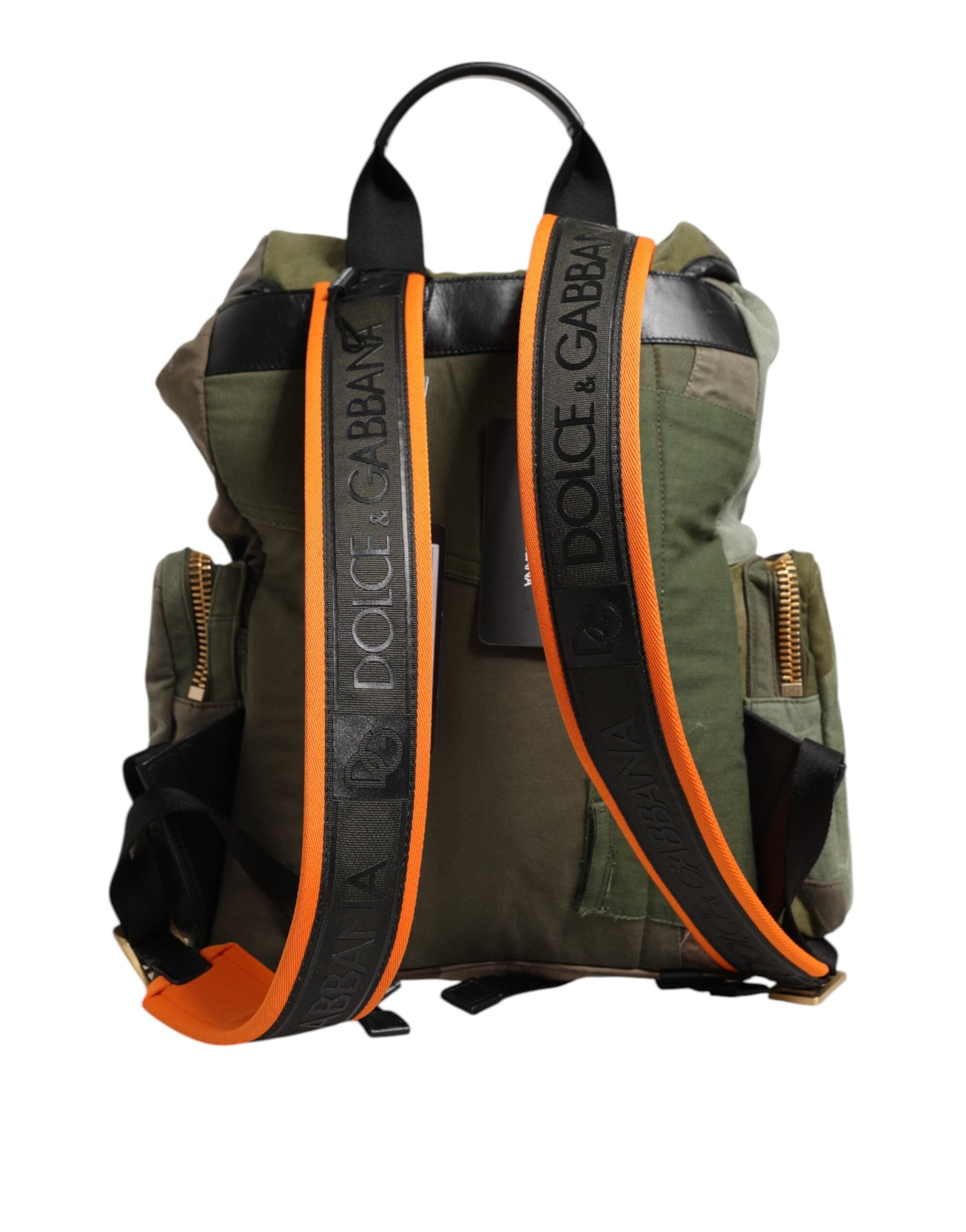 Dolce &amp; Gabbana Military Green Patchwork Rugzak Rugzak Tas
