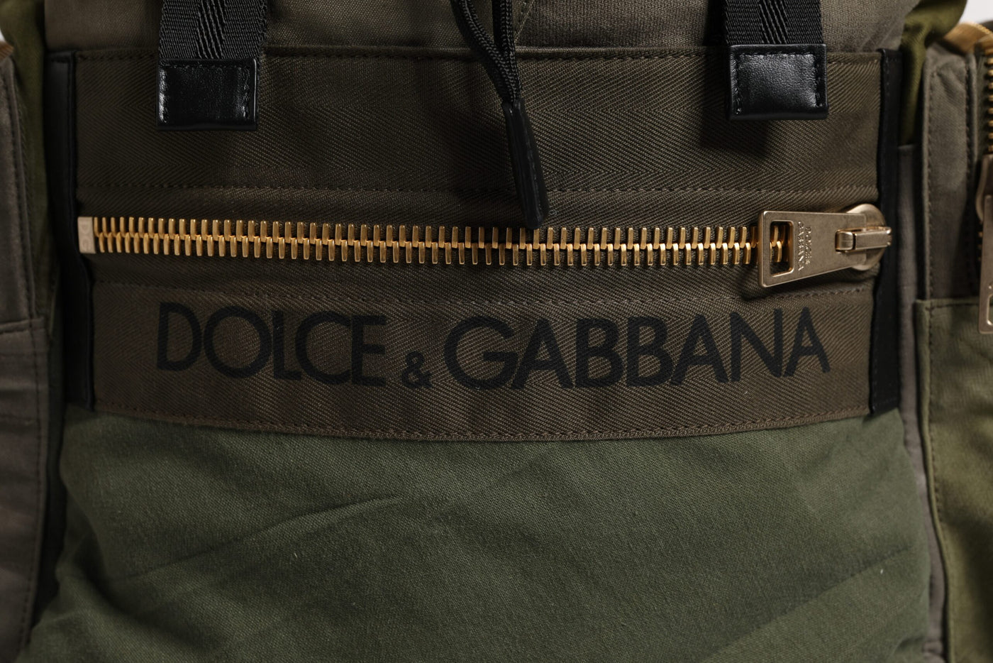 Dolce &amp; Gabbana Military Green Patchwork Rugzak Rugzak Tas