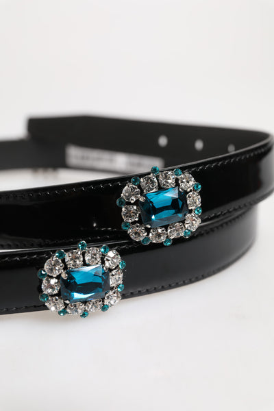 Ceinture à boucle en métal noir ornée du logo Dolce &amp; Gabbana