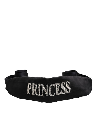 Dolce &amp; Gabbana Zwarte Prinses Fantasy Gevlochten Tailleriem